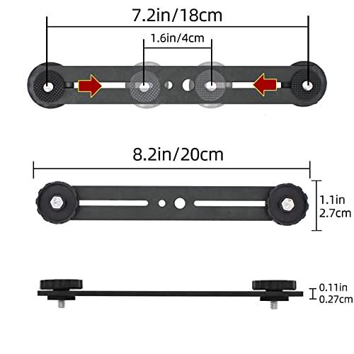 Zeetain 20cm デュアルスピードライト カメラマウント 三脚ブラケット フラッシュエクステンションバー 8インチ デュアル三脚ブラケッ |  | 03