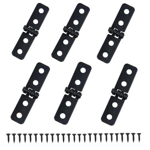 蝶番 丁番 ロングヒンジ 丁番金具 ドア 4穴 アンティークブロンズの蝶番 6個入り 折りたたみヒンジ ネジ26本付き 61*14mm 家具 窓 | 