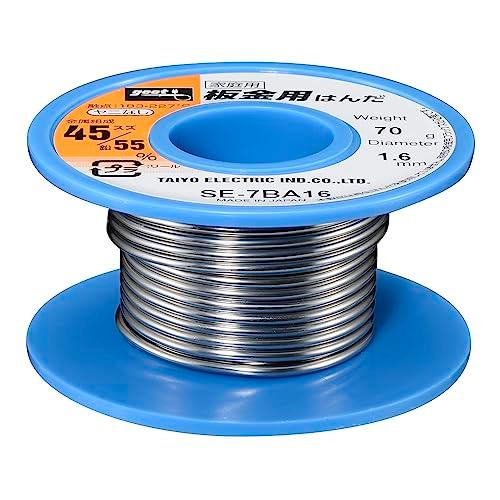 太洋電機産業goot 板金用 鉛入りはんだ Φ1.6mm 70ｇ スズ45%/鉛55% ヤニ無し SE-7BA16 日本製 |  | 03
