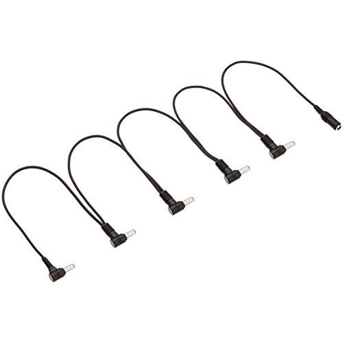 TECH DCケーブル 電源 分配ケーブル 5股 パワーサプライコード DC-5 ブラック | 