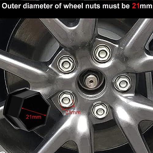Kiligen自動車用 ショートナット 軽量ホイールナット ホイールドレスアップ 22個セット ナットカバー 黒 21mmボルト・ナットにフィッ |  | 02