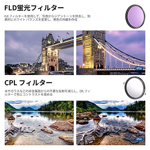 NEEWER 52mmレンズとフィルターセット : 広角/2.2x望遠追加レンズ 18mm-85mm APS-Cレンズ用 +1+2+4+10クロ |  | 05