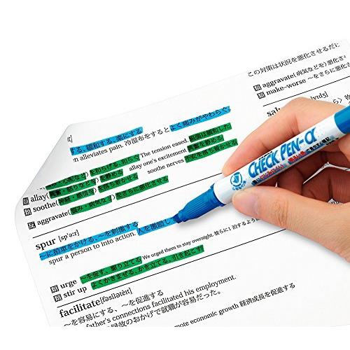 ゼブラ 暗記用 チェックペン アルファ 青 10本 B-WYT20-BL |  | 04