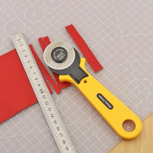ロータリーカッター 45mm 回転 丸刃 裁縫用ロータリーカッター 左手右手 兼用 ワンタッチレバー付き 耐久性 布地 生地 洋裁紙 手芸 DI |  | 08