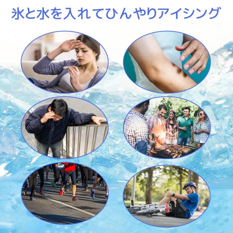 アイスバッグ氷のう アイシング ２個セット 大口径 冷温両用 アイシングバッグ 氷嚢 水漏れ防止 氷バッグ スポーツ用 繰り返し利用 家庭常備品 |  | 02