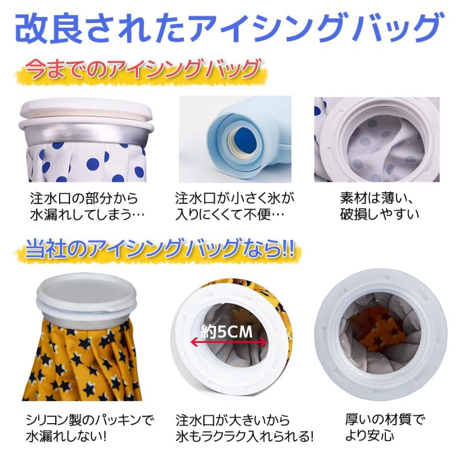 アイスバッグ氷のう アイシング ２個セット 大口径 冷温両用 アイシングバッグ 氷嚢 水漏れ防止 氷バッグ スポーツ用 繰り返し利用 家庭常備品 |  | 04