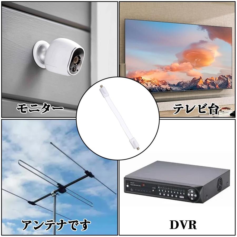 白い平らな頭上式ケーブルのギャップ ケーブル TV ケーブルのアンテナ ケーブルの同軸ケーブル ドアの窓のための曲げられる TV ケーブル 信号 |  | 02