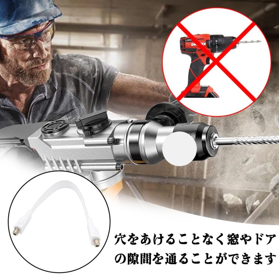 白い平らな頭上式ケーブルのギャップ ケーブル TV ケーブルのアンテナ ケーブルの同軸ケーブル ドアの窓のための曲げられる TV ケーブル 信号 |  | 04