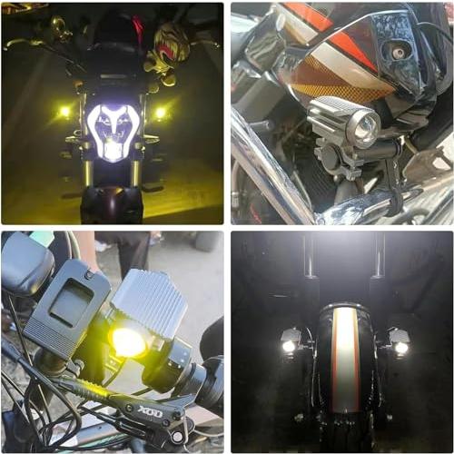 X-STYLE 20W バイクフォグランプ LED 補助灯 2色 4モード 白+黄色 ストロボ 12V 24V 高輝度 防水 長寿命 耐衝撃 ト |  | 06