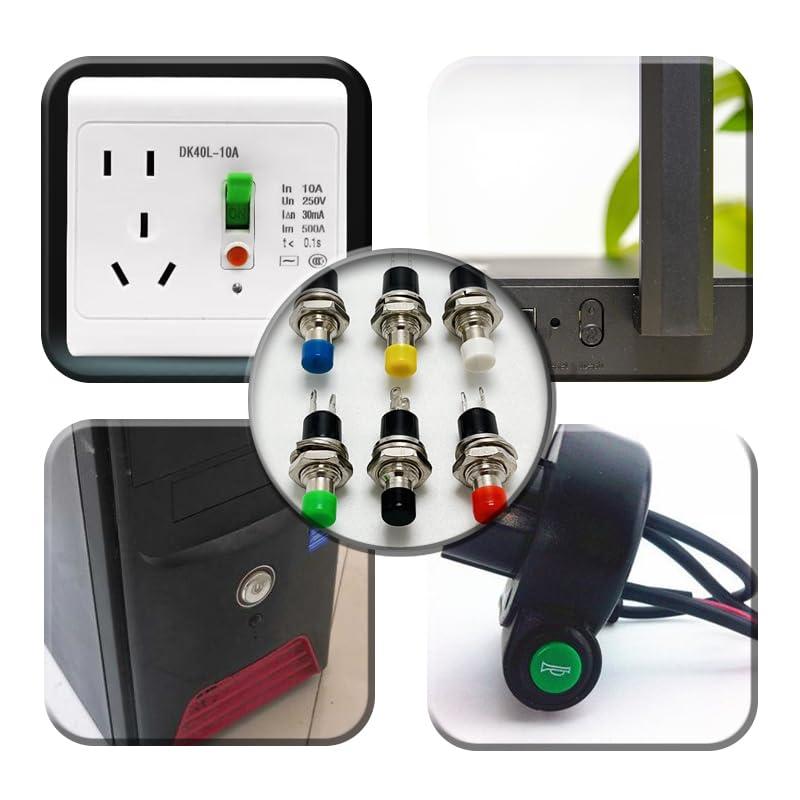 瞬間押しボタンスイッチ 6色24個セット 押しボタンスイッチ ミ二プッシュボタンスイッチ 耐寒 耐熱 敏感な反応 簡単操作 2ピン セルフリセッ |  | 05