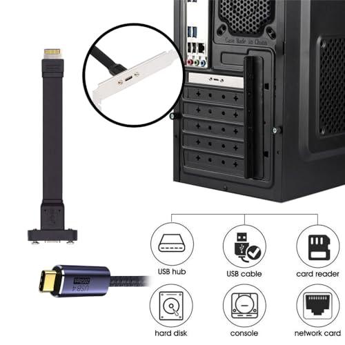 【互換品】 NFHK USB 3.2 20ピン Type-E IDC フロントパネルヘッダーからUSB-C Type-Cメス延長ケーブル 20Gbps |  | 06