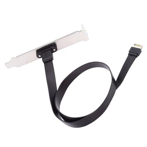 【互換品】 NFHK USB 3.2 20ピン Type-E IDC フロントパネルヘッダーからUSB-C Type-Cメス延長ケーブル 20Gbps |  | 07