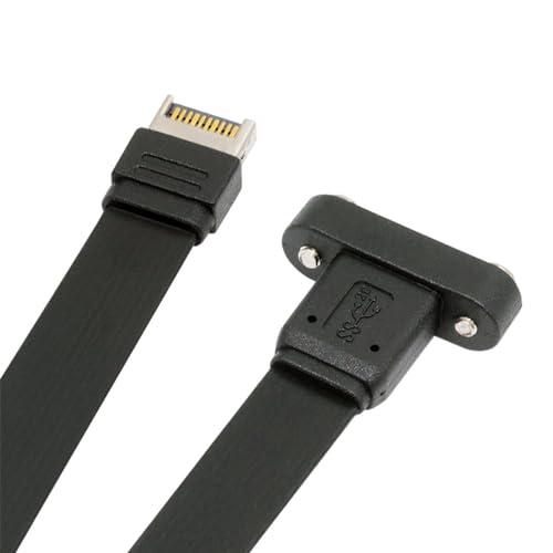 【互換品】 NFHK USB 3.2 20ピン Type-E IDC フロントパネルヘッダーからUSB-C Type-Cメス延長ケーブル 20Gbps |  | 08