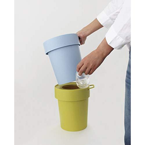 袋が隠れるゴミ箱 スモーキーブルー Sサイズ 5L way-be TAPTRASHタップトラッシュ 239970 |  | 01