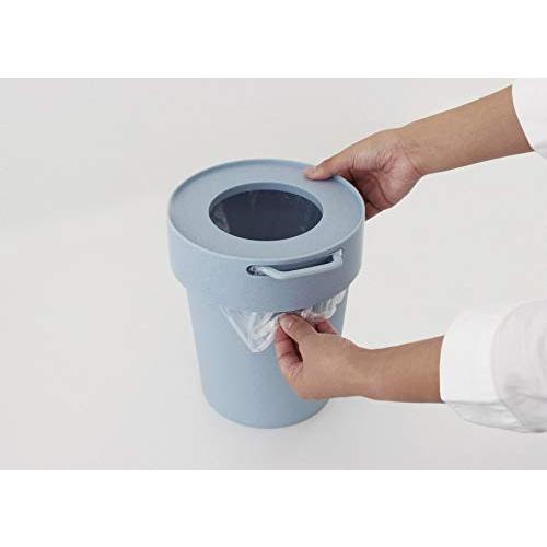 袋が隠れるゴミ箱 スモーキーブルー Sサイズ 5L way-be TAPTRASHタップトラッシュ 239970 |  | 05