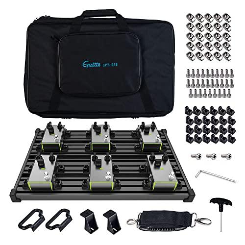 Guitto ギターエフェクター ペダルボード クランプブロック固定効果ペダルボードアルミニウム合金超軽量キャリングバッグ付き 中 | 