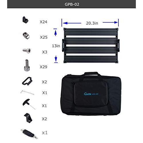 Guitto ギターエフェクター ペダルボード クランプブロック固定効果ペダルボードアルミニウム合金超軽量キャリングバッグ付き 中 |  | 04