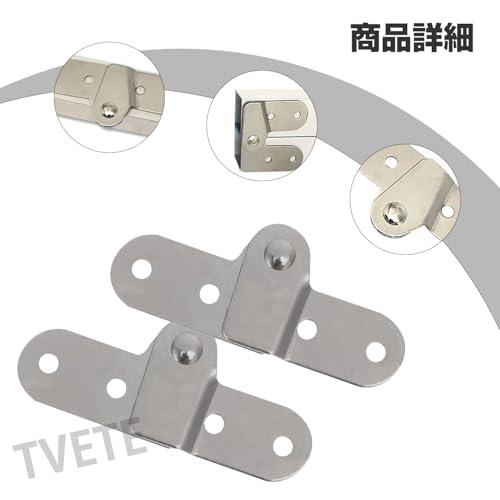 サポートヒンジ 折りたたみヒンジ 蝶番 家具メンテナンス 開口部 180度回転式 ヒンジ固定具 屋根裏のはしごの蝶番 2点セット 銀色 鉄 |  | 01