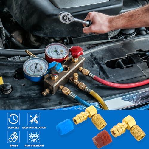 Tigbear R12 - R134A ACフィッティングアダプターキット、ハイ/ローACフィッティングポートレトロフィット変換アダプター、R1 |  | 05