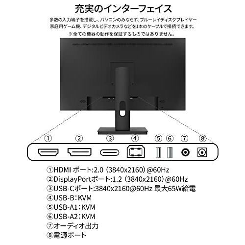 限定JAPANNEXT 28型 IPS 4K液晶モニター USB Type-C最大65W給電対応