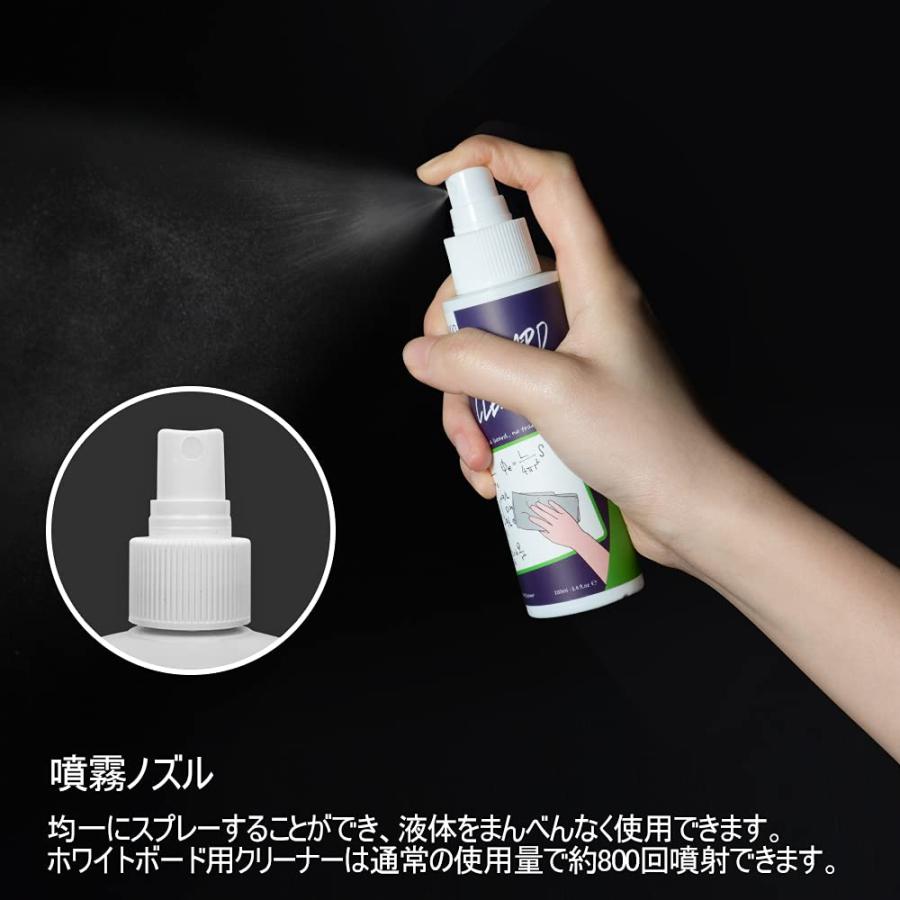 LOUKIN 低臭気 非毒性ホワイトボード クリーナー ホワイトボード用クリーナースプレー 100ml 2本セット クリーニングクロス2枚付き |  | 04