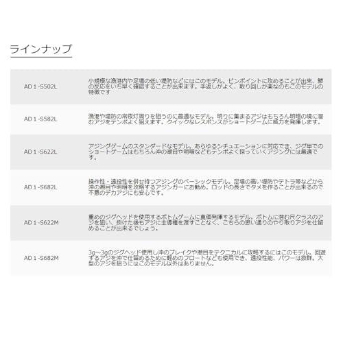Major Craftメジャークラフト アジングロッド 鯵道 1G-class AD1-S502L |  | 02