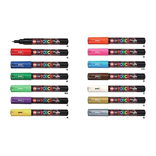 三菱鉛筆 水性ペン ポスカ 極細 PC1M.1 白 10本 |  | 05