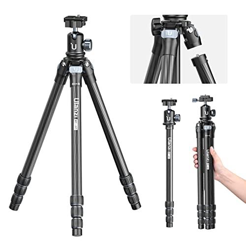 Ulanzi MT-60 三脚 カーボン三脚 カメラ三脚 一脚伸縮可変式 3Way雲台 4段階伸縮 トラベル三脚 中心軸付き ローアングル撮影 | 
