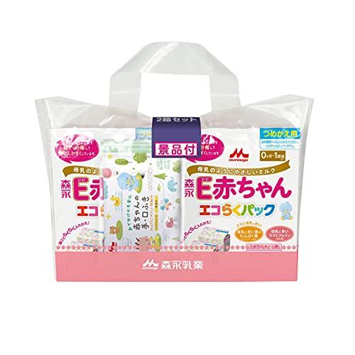 森永 E赤ちゃん エコらくパック つめかえ用 1600g400g×2袋×2箱 景品付き入れかえタイプの粉ミルク新生児 赤ちゃん 0ヶ月~1歳頃 | 