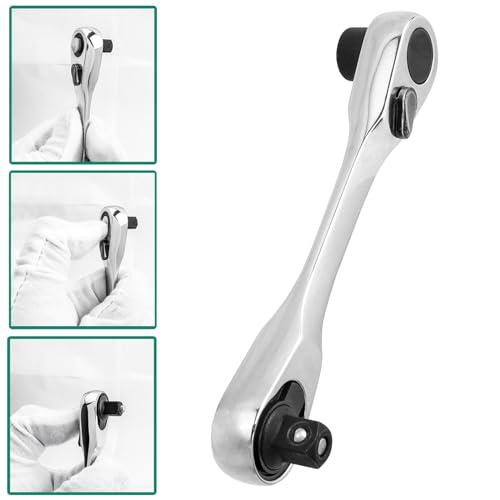 Bestgle ラチェットハンドル 差込角6.35mm 板ラチェット ユニバーサル 両首振ラチェットめがねレンチ フレックスラチェットレンチ コ |  | 07