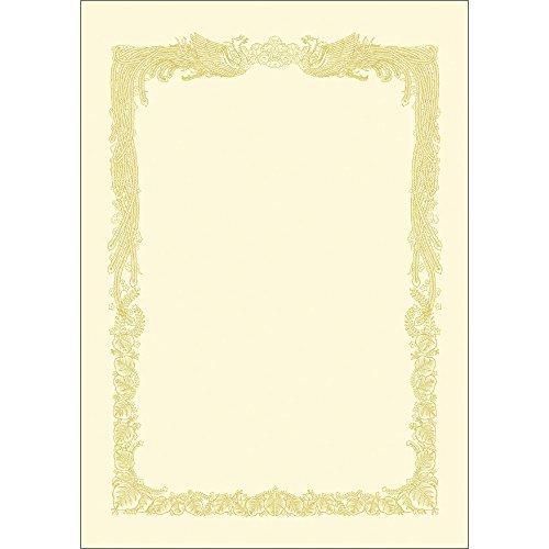 ササガワSasagawa 賞状用紙 タカ印 OA対応 横書き用 クリーム A4 100枚 10-1168 | 