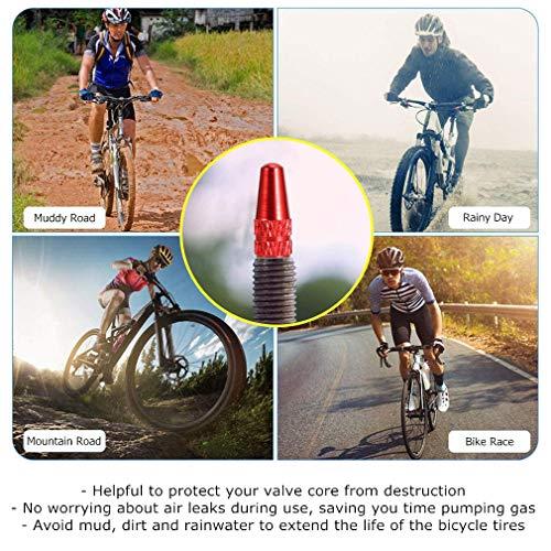 25個 自転車 仏式 バルブキャップ マルチカラー 陽極酸化アルミニウム合金 サイクリングタイヤキャップ、フレンチスタイル ダストカバー タイヤ |  | 04