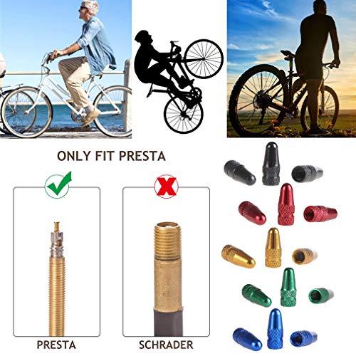 25個 自転車 仏式 バルブキャップ マルチカラー 陽極酸化アルミニウム合金 サイクリングタイヤキャップ、フレンチスタイル ダストカバー タイヤ |  | 05