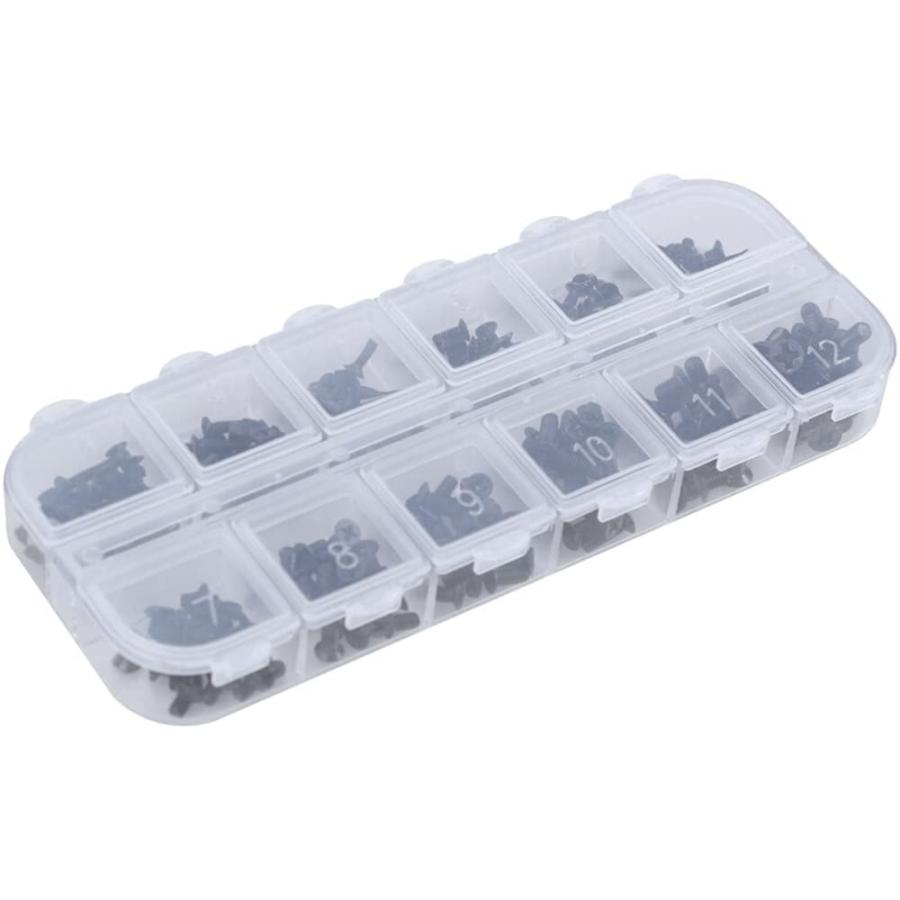 YFFSFDC PC ネジセット 240本入り 12種類 M2 M2.5 M3 ノートPC用ネジ 交換用ノートパソコンねじ 収納ケース付き |  | 05