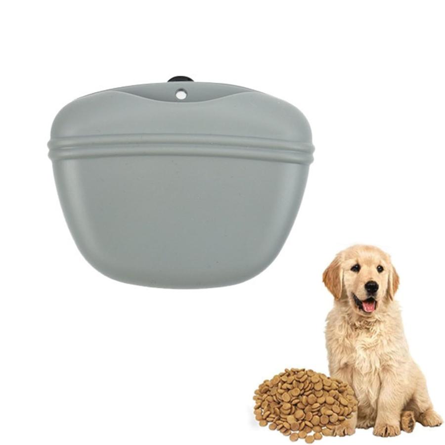 DFsucces 犬用おやつポーチ ペット用品 訓練グッズ お散歩バッグ シリカゲル 防水シ 訓練 外出用 散歩時の持ち運びに便利 グレー | 