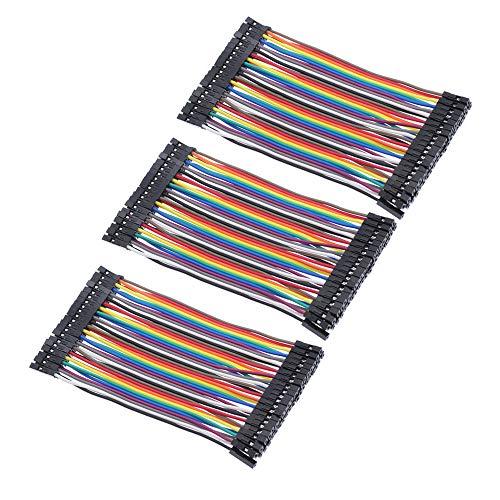 VKLSVAN 3個 40本 10CM 多色40ピン デュポン ワイヤー ジャンパー ブレッドボード 接続ワイヤー メス-メス Arduinoと | 
