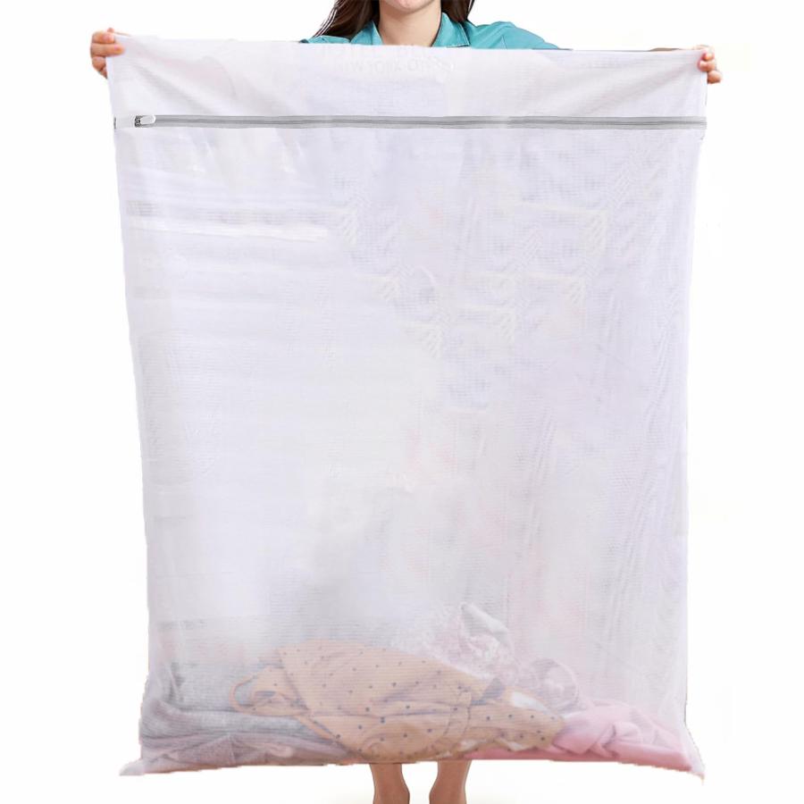 Kimmama メッシュ洗濯バッグ超大型洗濯機用洗濯バッグキルト、カーテン用洗濯バッグ90×110cm | 