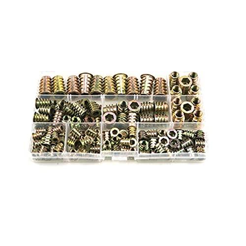 YFFSFDC 埋め込みナット M4 M5 M6 M8 M10 130個セット インサートナット ねじ込みタイプ 家具 木工 DIY 接合 金具 | 