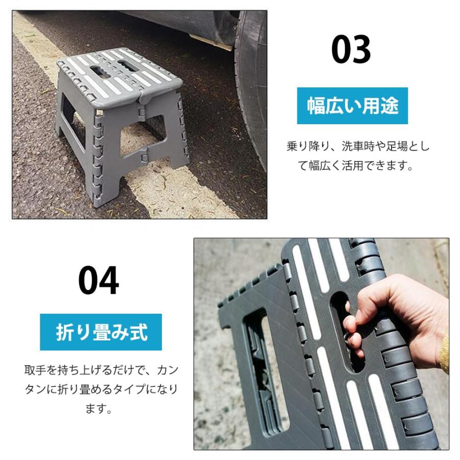 GOODCHI 折り畳み 踏み台 低い ステップ 台 車 乗り降り 折り畳み台 13cm コンパクト収納 省スペース 洗車 玄関 トイレ 用 白 |  | 03