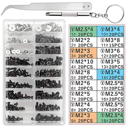 AkuolyノートPC用ネジ HDD M.2 SSD 固定用平ネジセット 収納ケース付き M2 M2.5 M3交換用ノートパソコンねじ計355本 | 