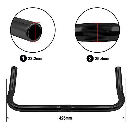 SENQI 自転車 ロードバイク用 ハンドルバー ブルホーンスタイル 曲げハンドルバー アルミニウム合金 2色 ブラック |  | 02