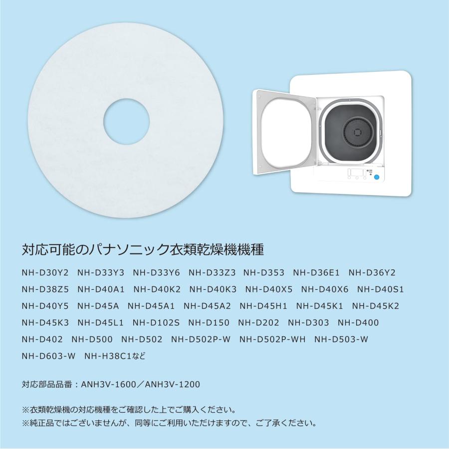 Maenisumu 60枚入り パナソニック衣類乾燥機対応用 乾燥機フィルター