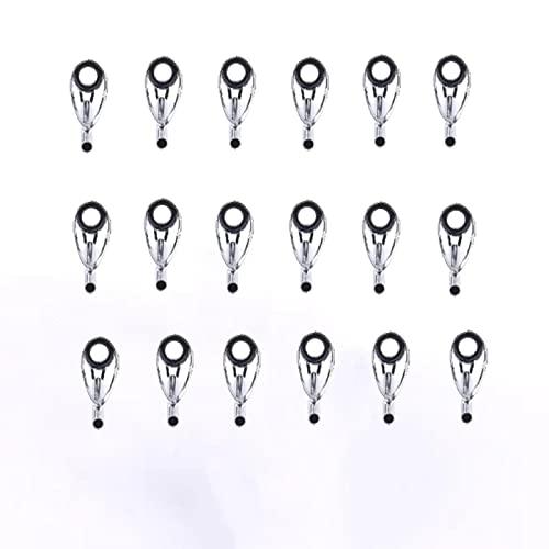 YINKE トップガイド ロッドガイド 18個セット 内径1.0mm/1.2mm/1.4mm/1.6mm/1.8mm/2.0mm ステンレス 釣り竿穂先 交 | 