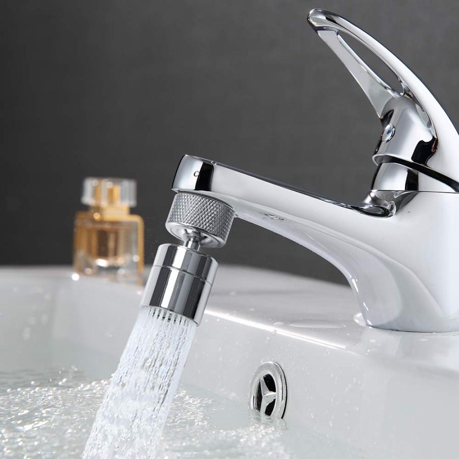蛇口 シャワー 蛇口ノズル キッチン水栓蛇口 節水 水ハネを防ぐ 2種モード 360°回転できる ローレットデザイン 取り付けやすい 接続アダプ |  | 08