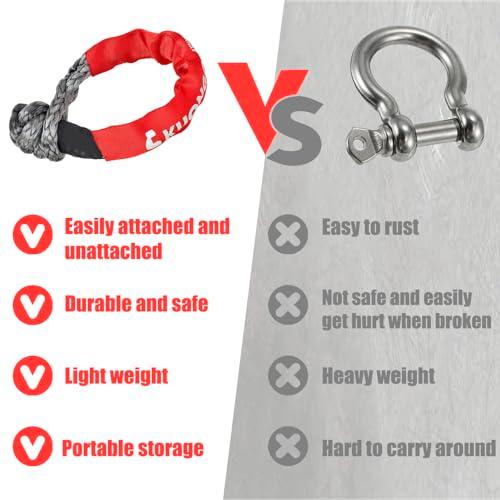 ソフトシャックル合成ロープ 2点セット 11mm*50cm 16330KG 破断強度 合成繊維 高強度 汎用牽引 収納袋付き オフロード 海洋 |  | 03