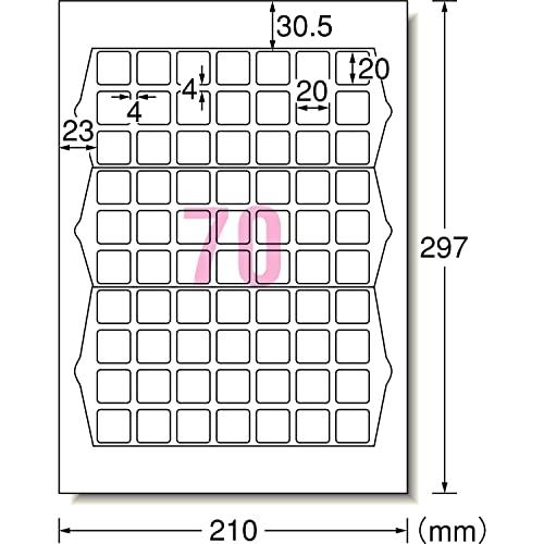 エーワン ラベルシール ハイグレード 正方形 角丸 70面 20シート 75270 |  | 03