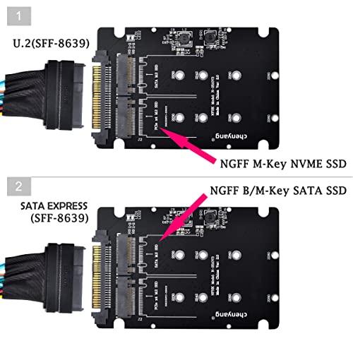 chenyang M.2 NVME/NGFF SATA SSD to U.2 SFF-8639 2イン1コンボハードドライブコンバーターアダプタ |  | 03