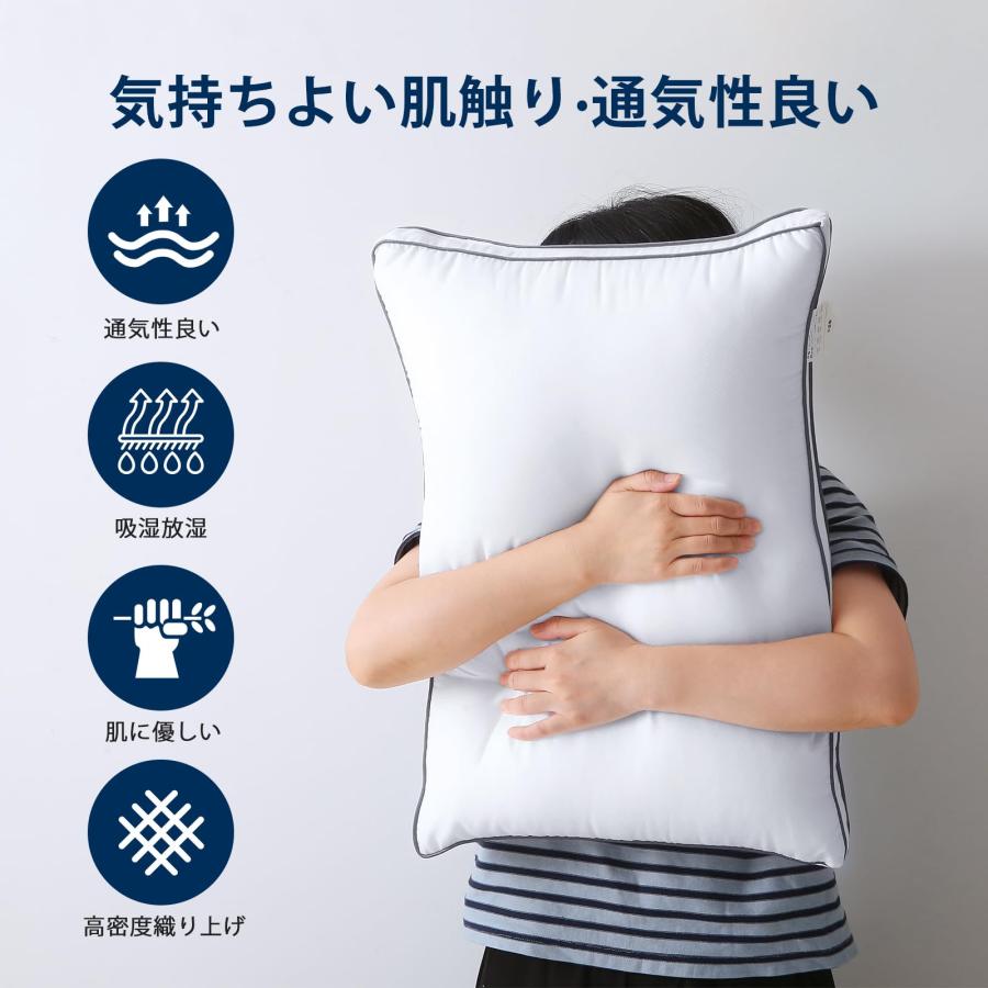 HEVUMYI 枕 まくら 首が痛くならない安眠枕 高反発枕 高級ホテル仕様 横向き対応 肩こり解消 丸洗い可能 立体構造 通気性よい 仰向き |  | 03