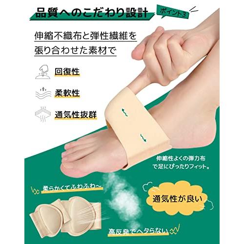 扁平足 サポーター 土踏まず 2023新型 足用アーチサポーター 足裏 保護パッド ラテックスクッション内蔵 足裏サポーター 快適 足の甲 土踏 |  | 05