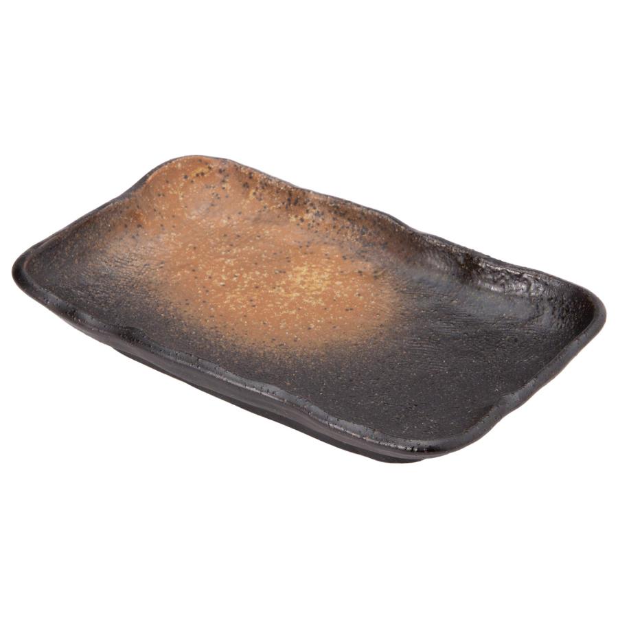 美濃焼 皿 長皿 焼き物皿 約21×14cm 黒備前 日本製 K80294 | ブランド登録なし